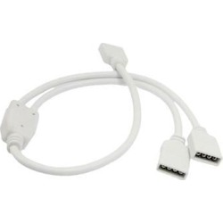 Unique Bargains RGB Strip Light 1 to 2 Connector Cable for SMD 5050 LED Striplight