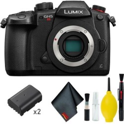 Panasonic Lumix DC-GH5S Mirrorless Micro Four Thirds Digital Camera - Cleaning Kit - BATTERY FOR PANASONIC DMW-BLF19 x2