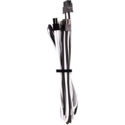 Corsair CP-8920248 Premium Individually Sleeved PCIe (Single Connector) Cables Type 4 Gen 4 - Black/White