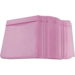 Unique Bargains 100 Disc Double Side CD DVD Sleeve Envelope Storage Case Holder Pink