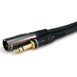 Monoprice XLR Male to 1/4inch TRS Male Cable - 3 Feet (4 Pack) Gold Plated, 16AWG - Premier Series