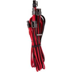 Corsair CP-8920254 Premium Individually Sleeved PCIe (Dual Connector) Cables Type 4 Gen 4 - Black/Red