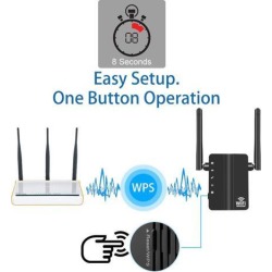 WiFi Extender 300Mbps Wi-Fi Range Extender Wireless Repeater Internet Signal Booster EU plug