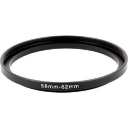 Unique Bargains Camera Aluminum Step Down Lens Filter Ring Stepping Adapter 58mm-62mm Black