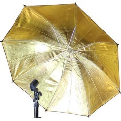 Photo Umbrella 83cm/33' Gold & Black studio Flash Reflector Photography Umbrella