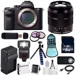 Sony Alpha a7R II Mirrorless Digital Camera (International Model ) + Sony E-Mount SEL 1855 18-55mm Zoom Lens (Black) + 49mm 3 Piece Filter Kit 6AVE.