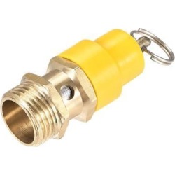 Air Compressor Pressure Relief Valve Release G 1/2' NPT Male Threaded 115 PSI Set Pressure Yellow Hat