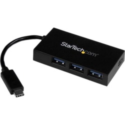 StarTech.com HB30C3A1CFS USB C Hub - 4 Port USB-C to USB-A (3x) and USB-C (1x) - with Power Adapter - USB Type C Hub - Port Expander