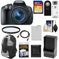 Canon EOS Rebel T5i Digital SLR Camera & EF-S 18-55mm IS STM Lens with 32GB Card + Battery & Charger + Backpack + Filter + HDMI Cable + Accessory Kit