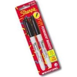 Sanford 30162PP Sharpie Fine Point Permanent Marker - Black 2-Pack