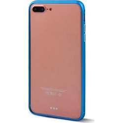 Mobile Phone Aluminum Frame Anti-Skid Phone Case Blue for iPhone 7 Plus