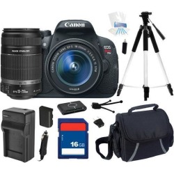 Canon EOS Rebel T5i DSLR Camera with EF-S 18-55mm f/3.5-5.6 IS STM Lens & Canon EF-S 55-250mm f/4-5.6 IS II Lens for Digital SLR Cameras.