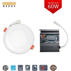 LED Panel Depot Premium 4-inch 9-Watt Recessed Round LED Slim Panel with integrated colour select 3000k 4000k or 5000k