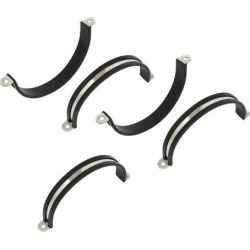 80mm EPDM Rubber Lined 304 Stainless Steel Clip Wire Fuel Hose Pipe Clamps 5pcs