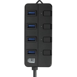 Adesso AUH-3040 4 Port USB 3.0 Hub with Individual Power Switch