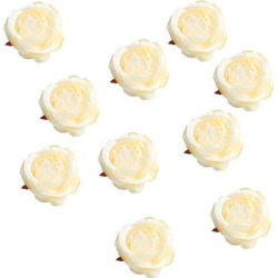buy  10 Pieces Artificial Rose Flower Head DIY Wedding Decorations champagne cheap online