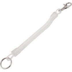 Spiral Stretchy Spring Key Chain Coil Strap Keyring Rope Holder Clear