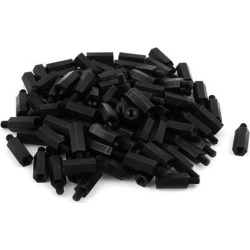 Unique Bargains 50Pcs M4 Male to Female 16mm+6mm Nylon Hex Standoff Spacer for PCB Motherboard