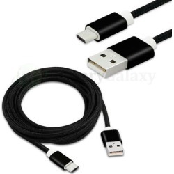 100X Micro USB 10FT Braided USB A to B Charger Data Cable Cord (U2A1-MCB-01BLK)