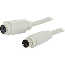 C2G 04999 PS/2 M/F Keyboard/Mouse Extension Cable, Beige (10 Feet, 3.04 Meters)