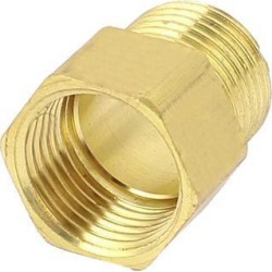 Hydraulic 1/2BSP Male to 1/2BSP Female Brass Hex Head Busing Connector