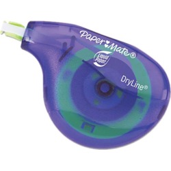Paper Mate Liquid Paper 6137406 DryLine Correction Tape, Non-Refillable, 1/6' x 472', 10/Pack