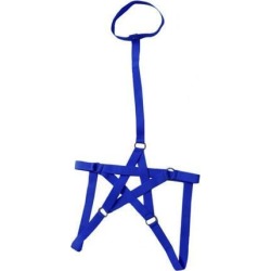 Men Sexy Jockstraps Underwear Jumpsuit Halter Elastic Body Chest Strap Blue