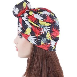 Womens Flower Hijab Cancer Chemo Hat Turban Cap Hair Loss Cap Multicolor 1