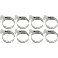 8pcs Adjustable 304 Stainless Steel Water Hose Pipe Clamps for Car