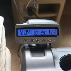Car Thermometer Automotive Interior and Exterior Temperature Meter Calendar Clock