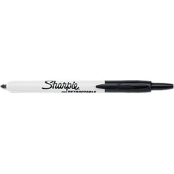 Sharpie 32701 Retractable Permanent Marker, Fine Point, Black