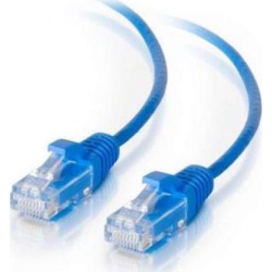 C2G 01019 Cat5e Cable - Snagless Unshielded Slim Ethernet Network Patch Cable, Blue (1.5 Feet, 0.45 Meters)