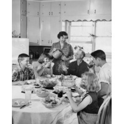 Posterazzi SAL2555723 Family Eating Together in Kitchen Poster Print - 18 x 24 in.