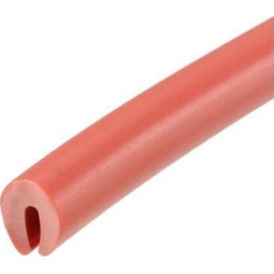 Edge Trim U Seal Red PVC Plastic U Channel Edge Protector Fits 3/64" - 5/64" Edge 10 Feet Length
