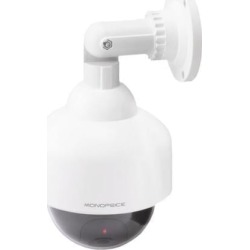 Monoprice Dummy Outdoor Dome Camera With Switchable On/Off LED Includes A Blinking Red LED