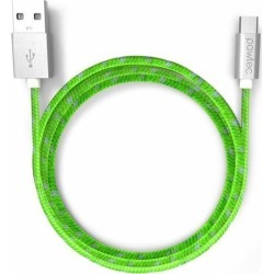 Pawtec Micro USB Charger Cable 3.3ft Nylon Braided Green for Android Samsung