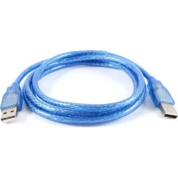 Unique Bargains USB A Male to A Male Connector Cord Extension Cable Blue 4.9ft