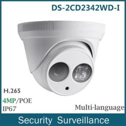 Newest Original English Version DS-2CD2342WD-I 4MP WDR EXIR Turret Network HIK Camera MINI Dome IP Camera CCTV Camera 2.8mm Lens IK 10 VANDAL PROOF