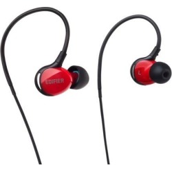 Edifier P281 Waterproof Headphones - Sports In-Ear Earphones IP57 Rated with Memory Around-the-ear Wire for Running, Workout, Exercise - Red