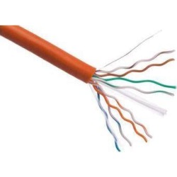 Axiom C6BCS-O1000-AX Cat6 23Awg 4-Pair Solid Conductor 550Mhz Bulk Cable Spool 1000Ft (Orange)