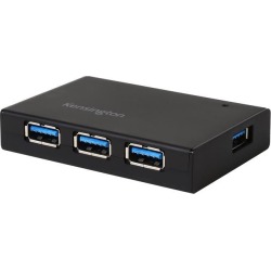 Kensington 085896339793 UH4000C 4 Port USB 3.0 Hub with 15W/3Amp Power Adapter