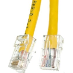 Offex Cat5e Yellow Ethernet Patch Cable, Bootless, 2 foot