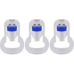 Blue Water Cooler Faucet Plastic Water Dispenser Clean Spigot Fits Adaptor Hot Cold Water Faucet Tap Replacements 3pcs