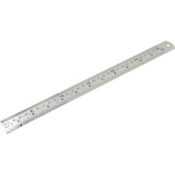 Unique Bargains Carpentry Stainless 30cm 12' Dual Side Straight Ruler Measurement Tool