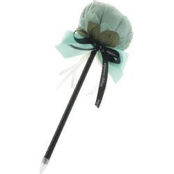 buy  Silk Flower Guest Book Signing Pen Wedding Banquet Party Supplies Green cheap online