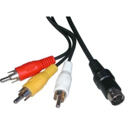 RCA AV Cable for Sega Saturn by Mars Devices