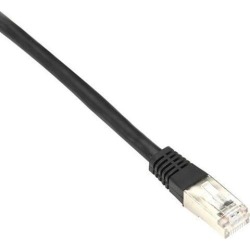Black Box Cat6 250-MHz Shielded, Stranded Cable SSTP (PIMF), PVC, Black, 7-ft. (2.1-m) - 6.89 ft Category 6 Network Cable for Network Device.