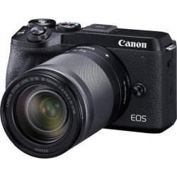 Canon EOS M6 Mark II Mirrorless Digital Camera, 18-150mm Lens, EVF-DC2, Black