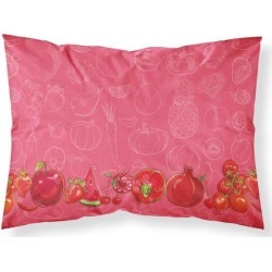 Fruits and Vegetables in Red Fabric Standard Pillowcase BB5133PILLOWCASE