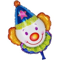 buy  Funny Juggles Super Clow Foil Balloon Kids Birthday Party Supplies Blue cheap online